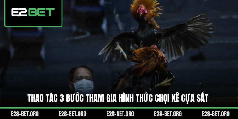 Thao tác 3 bước tham gia hình thức chọi kê cựa sắt